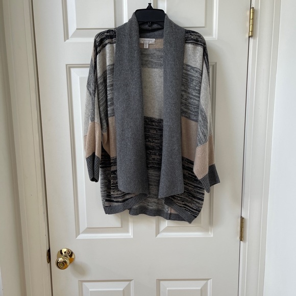 Nordstrom Collection 100% Cashmere Open Cardigan Sweater Grey Size S/M - Picture 2 of 14